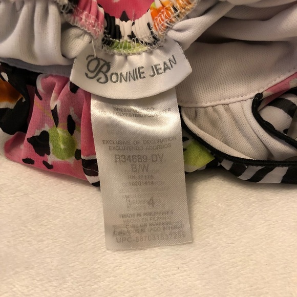 Bonnie Jean 4t Zebra Floral Girls Dress - Picture 7 of 7